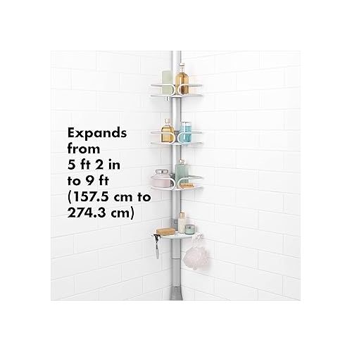 옥소 OXO Good Grips Quik-Extend Aluminum Pole Shower Caddy