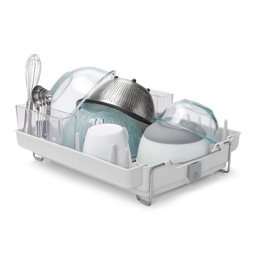 옥소 OXO Good Grips Convertible Foldaway Dish Rack, Stainless Steel