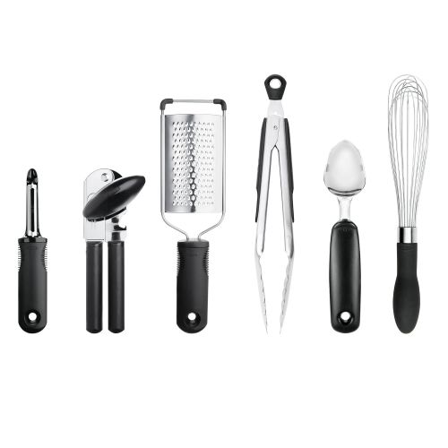 옥소 OXO 76781 Good Grips 6-Piece Kitchen Essentials Set, Black