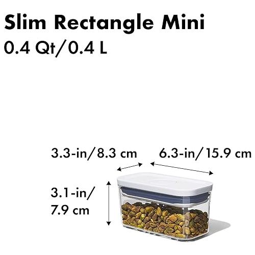 옥소 OXO Good Grips POP Container - Slim Rectangle Mini 0.4 Qt