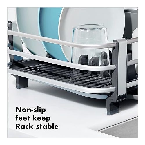 옥소 OXO Good Grips Aluminum Dish Rack, Gray