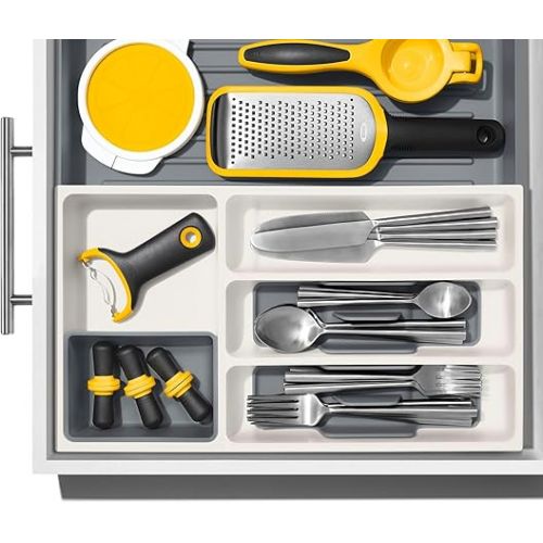 옥소 OXO Good Grips Kitchen Drawer, Expandable Utensil Organizer, White