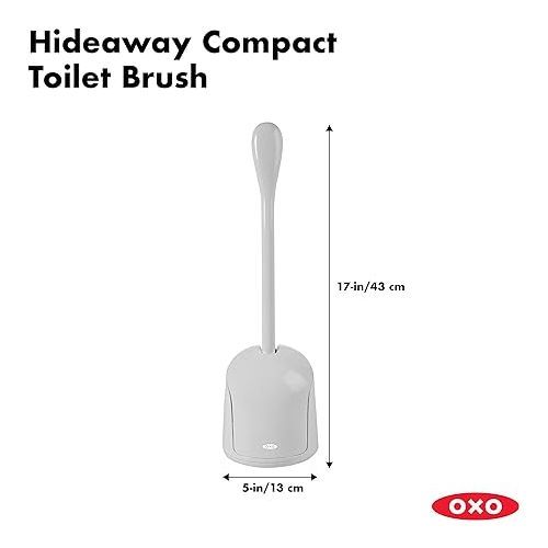 옥소 OXO Good Grips Compact Toilet Brush & Canister - Gray