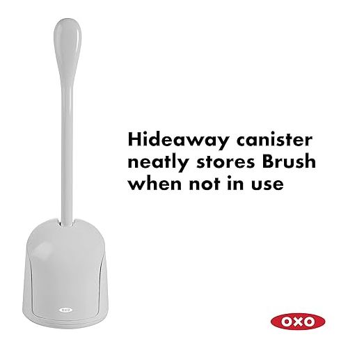 옥소 OXO Good Grips Compact Toilet Brush & Canister - Gray