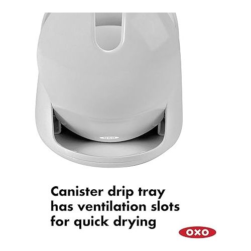 옥소 OXO Good Grips Compact Toilet Brush & Canister - Gray