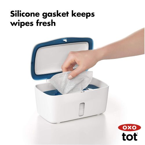 옥소 [아마존베스트]OXO Tot Perfect Pull Wipes Dispenser, Navy