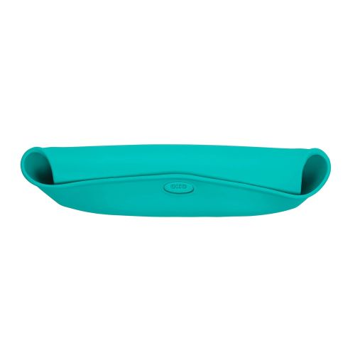 옥소 [아마존베스트]OXO Tot 2-Piece Waterproof Silicone Roll Up Bib with Comfort-Fit Fabric Neck, Pink/Teal