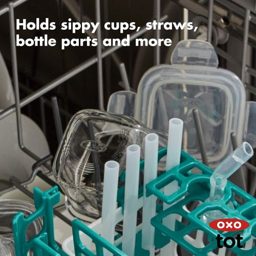 옥소 [아마존베스트]OXO Tot Dishwasher Basket for Bottle Parts & Accessories, Teal