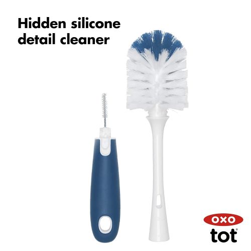 옥소 [아마존베스트]OXO Tot Bottle Brush with Nipple Cleaner and Stand, Navy