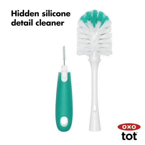 옥소 [아마존베스트]OXO Tot Bottle Brush with Nipple Cleaner and Stand, Teal