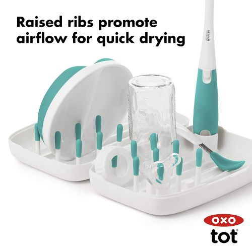 옥소 [아마존베스트]You purchased this item on May 2, 2019. OXO Tot On-The-Go Drying Rack with Bottle Brush, Teal