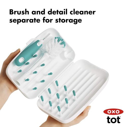 옥소 [아마존베스트]You purchased this item on May 2, 2019. OXO Tot On-The-Go Drying Rack with Bottle Brush, Teal
