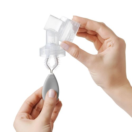 옥소 [아마존베스트]OXO Tot Breast Pump Parts Compact Drying Rack with Detail Brushes