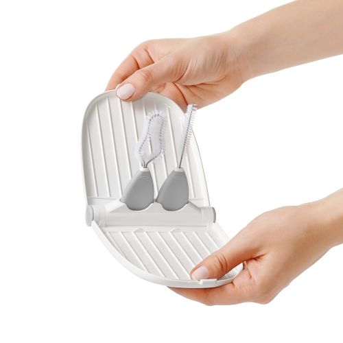 옥소 [아마존베스트]OXO Tot Breast Pump Parts Compact Drying Rack with Detail Brushes