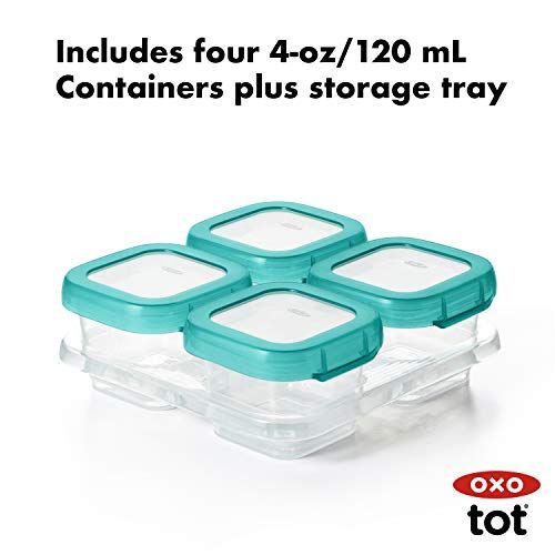 옥소 [아마존베스트]OXO Tot Baby Blocks Freezer Storage Containers (4 Oz)