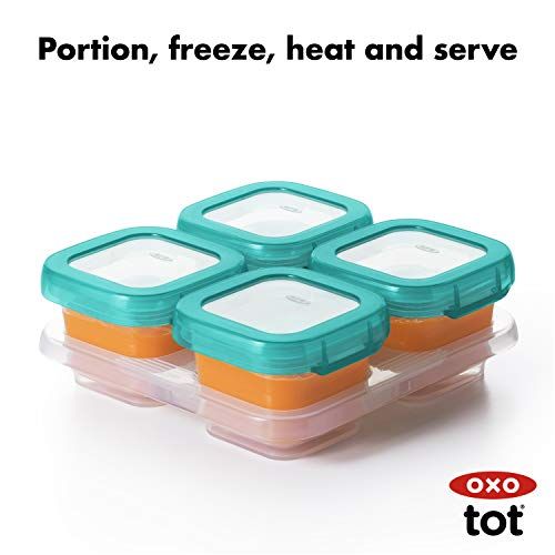 옥소 [아마존베스트]OXO Tot Baby Blocks Freezer Storage Containers (4 Oz)