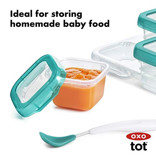 옥소 [아마존베스트]OXO Tot Baby Blocks Freezer Storage Containers (4 Oz)