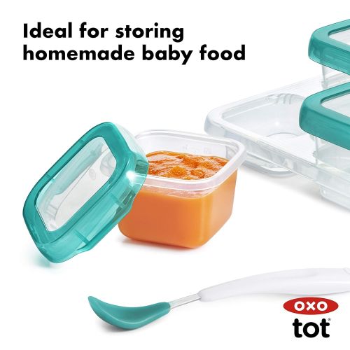 옥소 [아마존베스트]OXO Tot Baby Blocks Freezer Storage Containers (4 Oz)