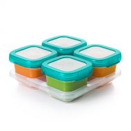 [아마존베스트]OXO Tot Baby Blocks Food Storage Containers, Teal, 6 oz