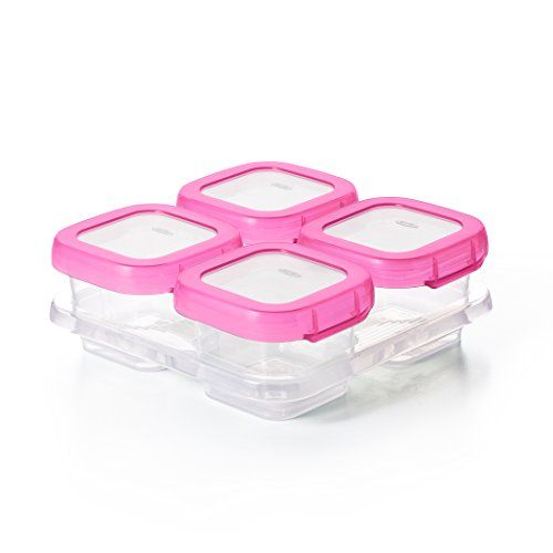 옥소 [아마존베스트]OXO Tot Baby Blocks Food Storage Containers, Pink, 4 oz