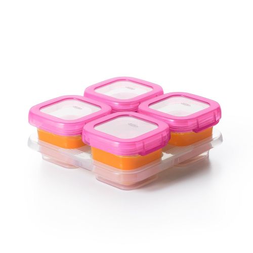 옥소 [아마존베스트]OXO Tot Baby Blocks Food Storage Containers, Pink, 4 oz