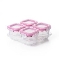 [아마존베스트]OXO Tot Glass Baby Blocks Food Storage Containers, Pink, 4 oz