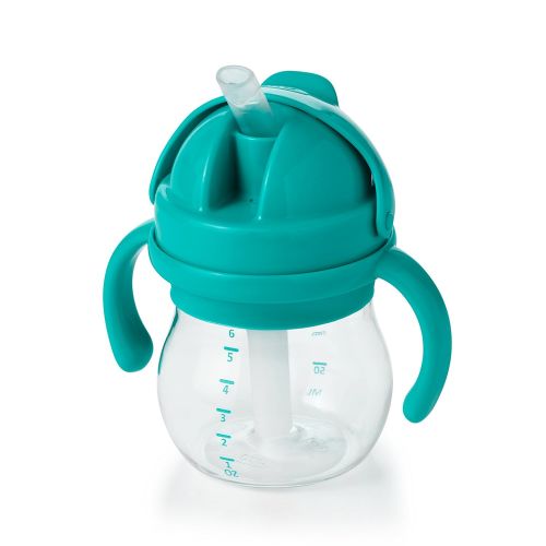 옥소 [아마존베스트]OXO Tot Transitions Straw Cup with Removable Handles, Teal, 6 Ounce