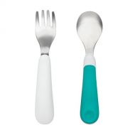 [아마존베스트]OXO Tot Training Fork/Spoon Set, Teal