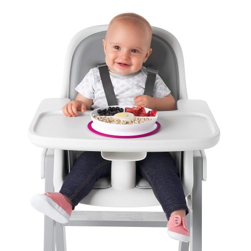 옥소 [아마존베스트]OXO Tot Stick & Stay Suction Divided Plate, Pink