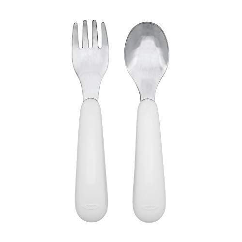 옥소 [아마존베스트]OXO Tot On-The-Go Fork & Spoon Set with Carrying Case, Pink