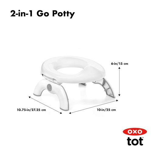옥소 [아마존베스트]OXO Tot 2-in-1 Go Potty for Travel - Gray