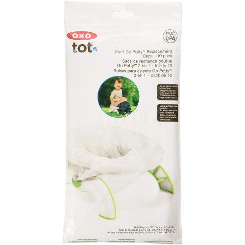 옥소 [아마존베스트]OXO Tot 2-in-1 Go Potty for Travel in Pink and Go Potty Refill Bags, 10 Count