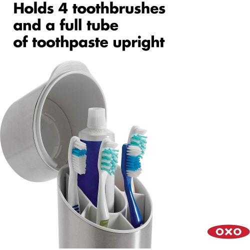 옥소 [아마존베스트]OXO Good Grips Stainless Steel Toothbrush Organizer