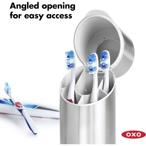 옥소 [아마존베스트]OXO Good Grips Stainless Steel Toothbrush Organizer