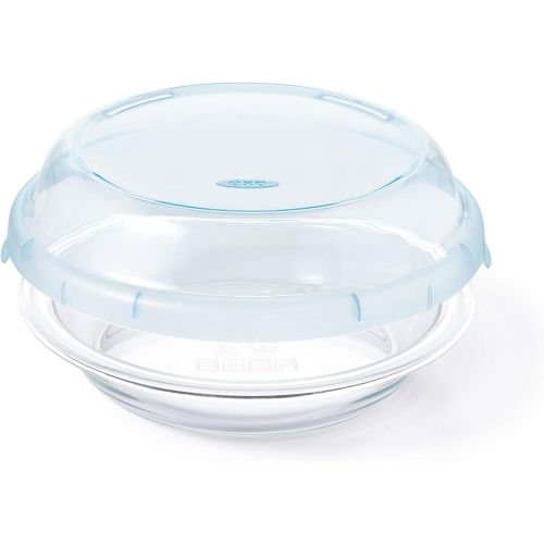 옥소 OXO Good Grips Glass Pie Plate with Lid, One Size