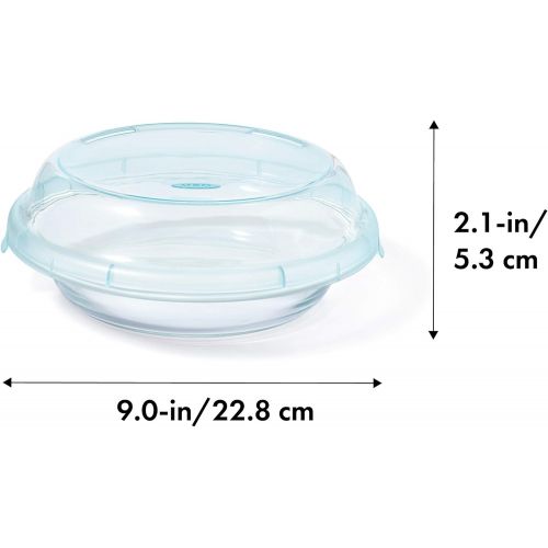 옥소 OXO Good Grips Glass Pie Plate with Lid, One Size