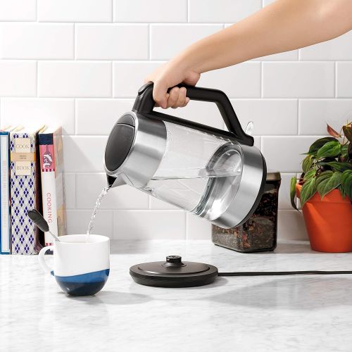 옥소 OXO 8710300 Cordless Glass Electric Kettle, 175 L, Clear