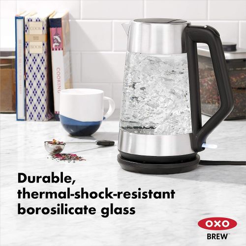 옥소 OXO BREW Cordless Glass Electric Kettle, Clear, 175 L