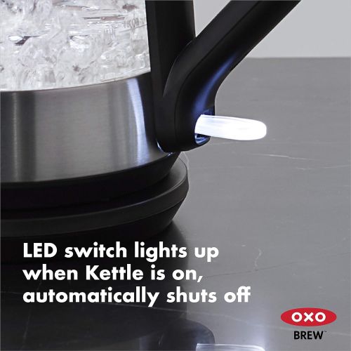 옥소 OXO BREW Cordless Glass Electric Kettle, Clear, 175 L