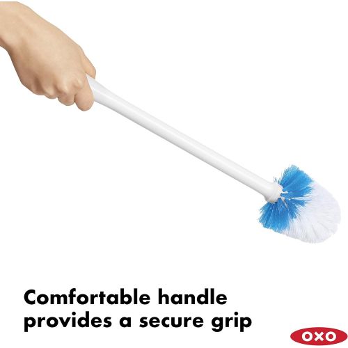 옥소 OXO 1281600 Good Grips Hideaway Compact Toilet Brush, White