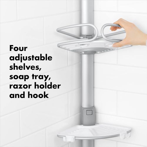 옥소 OXO Good Grips Quik-Extend Aluminum Pole Shower Caddy