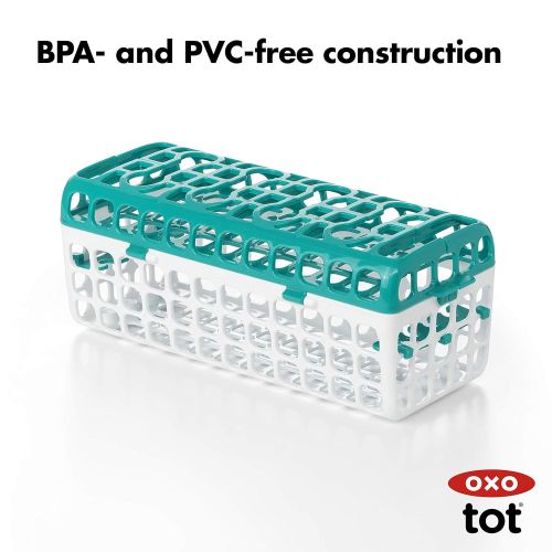 옥소 OXO Tot Dishwasher Basket for Bottle Parts & Accessories, Teal