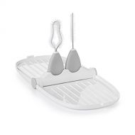 OXO Tot Breast Pump Parts Compact Drying Rack with Detail Brushes, Gray