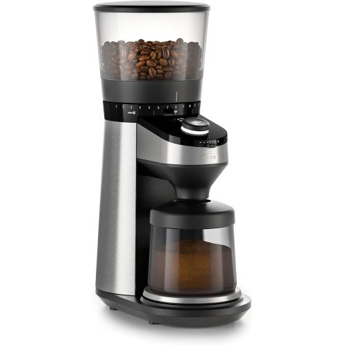 옥소 OXO On Conical Burr Coffee Grinder with Integrated Scale, Silver