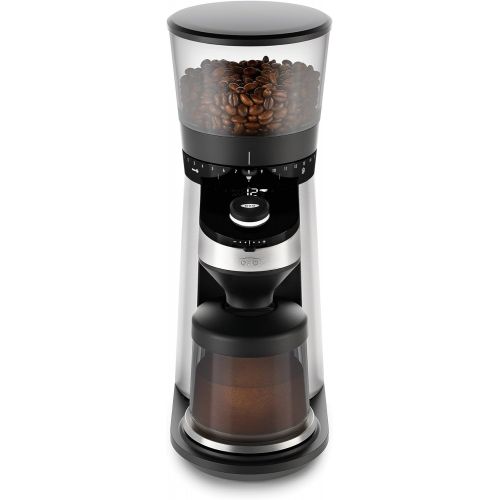 옥소 OXO On Conical Burr Coffee Grinder with Integrated Scale, Silver