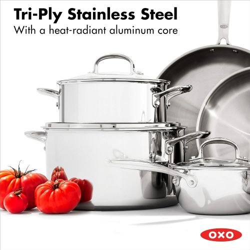 옥소 OXO Good Grips Tri-Ply Stainless Steel Pro 13 Piece Set: Kitchen & Dining