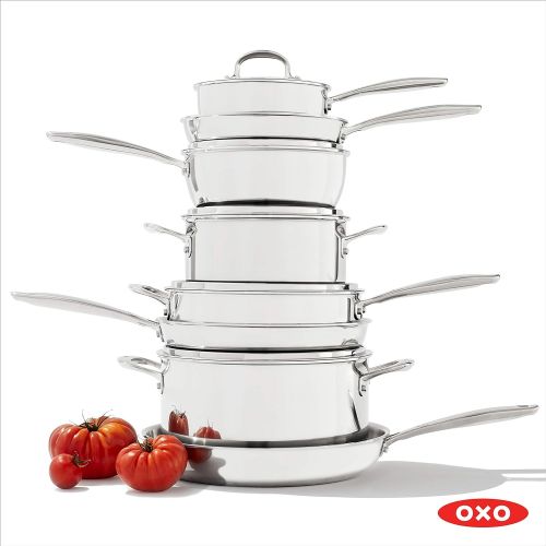 옥소 OXO Good Grips Tri-Ply Stainless Steel Pro 13 Piece Set: Kitchen & Dining