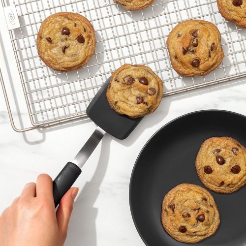 옥소 OXO 1147100 Good Grips Silicone Cookie Spatula, Gray, 4 inches: Kitchen & Dining