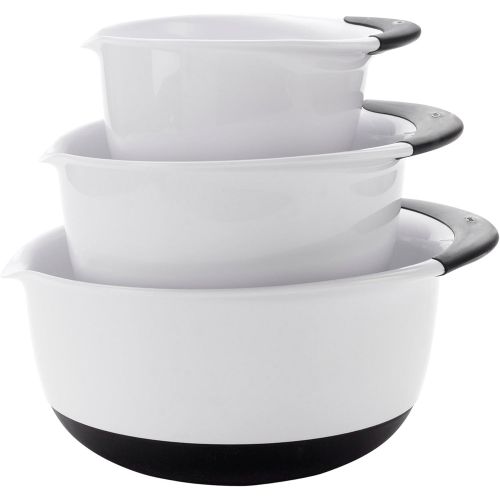 옥소 OXO Good Grips Mixing Bowl Set with Black Handles, 3-Piece: Kitchen & Dining
