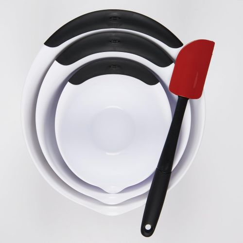 옥소 OXO Good Grips Mixing Bowl Set with Black Handles, 3-Piece: Kitchen & Dining